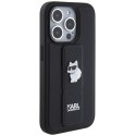Karl Lagerfeld KLHCP14LGSACHPK i Phone 14 Pro 6.1" czarny/black hardcase Gripstand Saffiano Choupette Pins