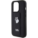 Karl Lagerfeld KLHCP14LGSACHPK i Phone 14 Pro 6.1" czarny/black hardcase Gripstand Saffiano Choupette Pins
