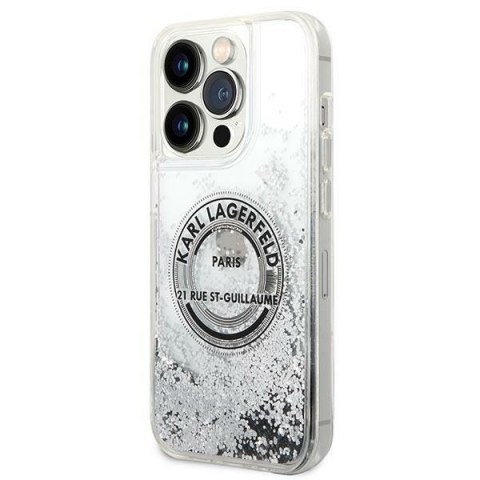 Karl Lagerfeld KLHCP14LLCRSGRS i Phone 14 Pro 6,1" srebrny/silver hardcase Liquid Glitter RSG