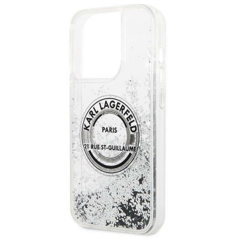 Karl Lagerfeld KLHCP14LLCRSGRS i Phone 14 Pro 6,1" srebrny/silver hardcase Liquid Glitter RSG
