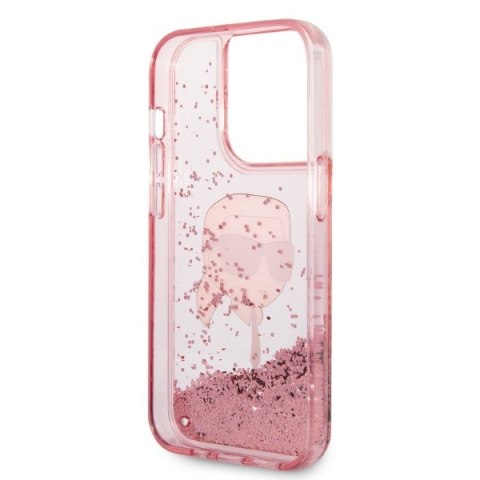 Karl Lagerfeld KLHCP14LLNKHCP i Phone 14 Pro 6,1" różowy/pink hardcase Glitter Karl Head