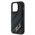 Karl Lagerfeld KLHCP14LPQDSMGK i Phone 14 Pro 6.1" czarny/black hardcase Diagonal Quilted Script