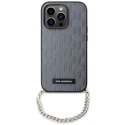 Karl Lagerfeld KLHCP14LSACKLHPG i Phone 14 Pro 6.1" srebrny/silver hardcase Saffiano Monogram Chain