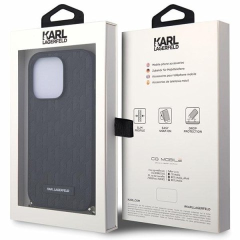 Karl Lagerfeld KLHCP14LSACKLHPK i Phone 14 Pro 6.1" czarny/black hardcase Saffiano Monogram Chain