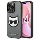 Karl Lagerfeld KLHCP14LSAPCHG i Phone 14 Pro 6,1" hardcase srebrny/silver Saffiano Choupette Head Patch