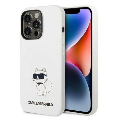 Karl Lagerfeld KLHCP14LSNCHBCH i Phone 14 Pro 6,1" hardcase biały/white Silicone Choupette