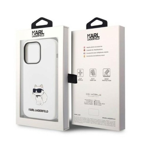 Karl Lagerfeld KLHCP14LSNCHBCH i Phone 14 Pro 6,1" hardcase biały/white Silicone Choupette