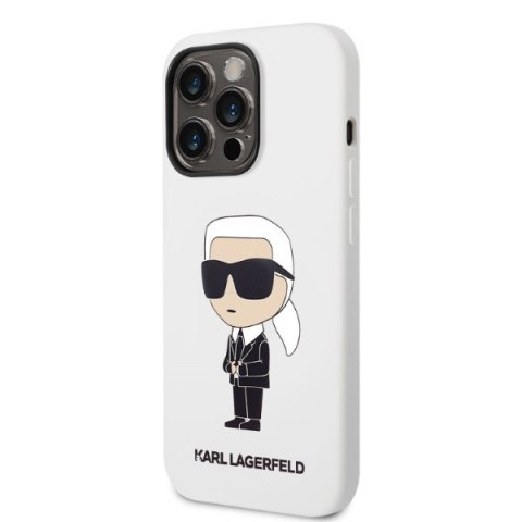 Karl Lagerfeld KLHCP14LSNIKBCH i Phone 14 Pro 6,1" hardcase biały/white Silicone Ikonik