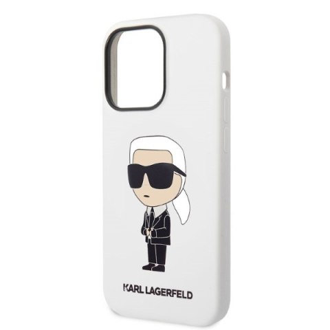 Karl Lagerfeld KLHCP14LSNIKBCH i Phone 14 Pro 6,1" hardcase biały/white Silicone Ikonik