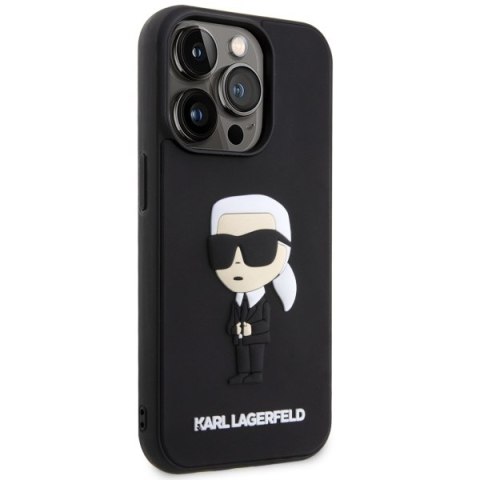 Karl Lagerfeld KLHCP14X3DRKINK i Phone 14 Pro Max 6.7" czarny/black hardcase Rubber Ikonik 3D