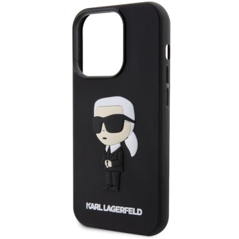 Karl Lagerfeld KLHCP14X3DRKINK i Phone 14 Pro Max 6.7" czarny/black hardcase Rubber Ikonik 3D