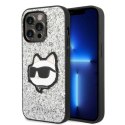 Karl Lagerfeld KLHCP14XG2CPS i Phone 14 Pro Max 6,7" srebrny/silver hardcase Glitter Choupette Patch