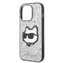 Karl Lagerfeld KLHCP14XG2CPS i Phone 14 Pro Max 6,7" srebrny/silver hardcase Glitter Choupette Patch