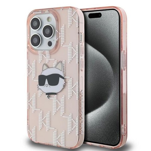 Karl Lagerfeld KLHCP14XHKLPCHP i Phone 14 Pro Max 6.7" różowy/pink hardcase IML Choupette Head & Monogram
