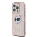 Karl Lagerfeld KLHCP14XHKLPCHP i Phone 14 Pro Max 6.7" różowy/pink hardcase IML Choupette Head & Monogram