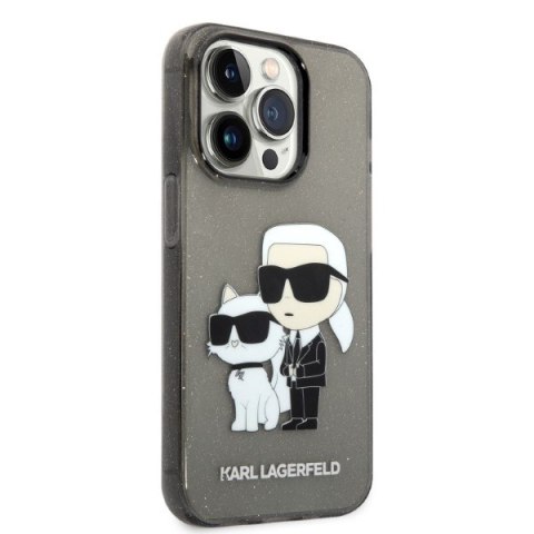 Karl Lagerfeld KLHCP14XHNKCTGK i Phone 14 Pro Max 6,7" czarny/black hardcase Glitter Karl&Choupette
