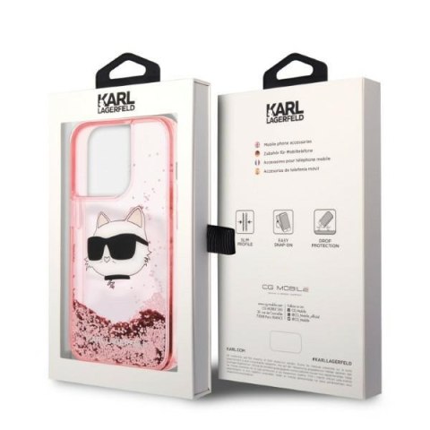 Karl Lagerfeld KLHCP14XLNCHCP i Phone 14 Pro Max 6,7" różowy/pink hardcase Glitter Choupette Head