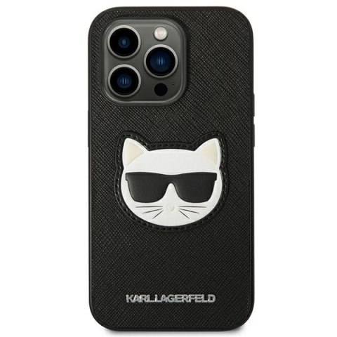 Karl Lagerfeld KLHCP14XSAPCHK i Phone 14 Pro Max 6,7" hardcase czarny/black Saffiano Choupette Head Patch