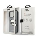 Karl Lagerfeld KLHCP14XSAPKHG i Phone 14 Pro Max 6,7" srebrny/silver hardcase Saffiano Karl`s Head Patch