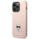 Karl Lagerfeld KLHCP14XSLCTPI i Phone 14 Pro Max 6,7" hardcase jasno różowy/light pink Silicone Choupette Body