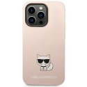 Karl Lagerfeld KLHCP14XSLCTPI i Phone 14 Pro Max 6,7" hardcase jasno różowy/light pink Silicone Choupette Body