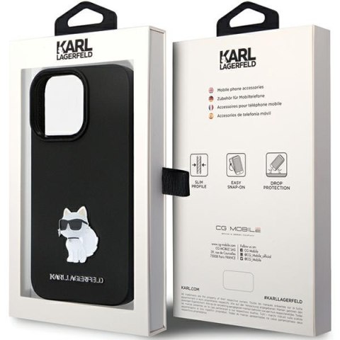 Karl Lagerfeld KLHCP14XSMHCNPK i Phone 14 Pro Max 6.7" czarny/black hardcase Silicone C Metal Pin