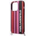 Karl Lagerfeld KLHCP14XSTSTP i Phone 14 Pro Max 6,7" hardcase różowy/pink Color Stripes Strap
