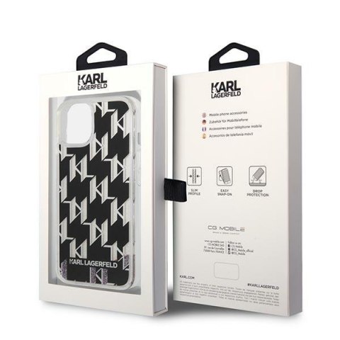 Karl Lagerfeld KLHCP14MLMNMK i Phone 14 Plus / 15 Plus 6,7" hardcase czarny/black Liquid Glitter Monogram