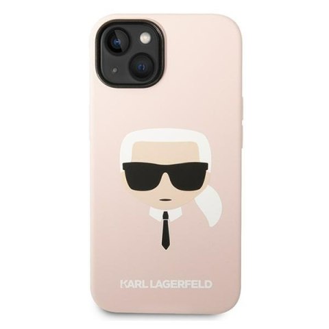 Karl Lagerfeld KLHCP14MSLKHLP i Phone 14 Plus / 15 Plus 6,7" hardcase różowy/pink Silicone Karl`s Head