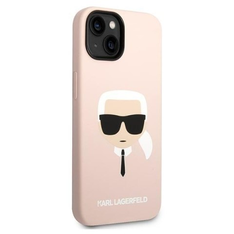 Karl Lagerfeld KLHCP14MSLKHLP i Phone 14 Plus / 15 Plus 6,7" hardcase różowy/pink Silicone Karl`s Head