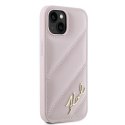 Karl Lagerfeld KLHCP14SPQDSMGP i Phone 14 / 15 / 13 6.1" różowy/pink hardcase Diagonal Quilted Script