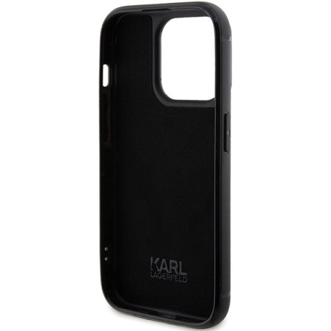 Karl Lagerfeld KLHCP15LHDSPLK i Phone 15 Pro 6.1" czarny/black hardcase Rhinestone Logo Metal Plate