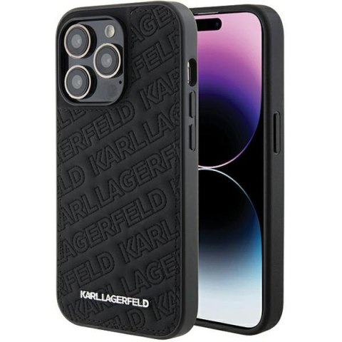 Karl Lagerfeld KLHCP15LPQKPMK i Phone 15 Pro 6.1" czarny/black hardcase Quilted K Pattern