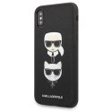 Karl Lagerfeld KLHCPXSAKICKCBK i Phone X/XS czarny/black hardcase Saffiano Karl&Choupette Head