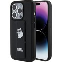 Karl Lagerfeld KLHCP15XGSACHPK i Phone 15 Pro Max 6.7" czarny/black hardcase Gripstand Saffiano Choupette Pins