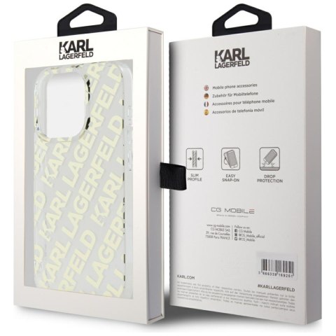 Karl Lagerfeld KLHCP15XHKFOEMD i Phone 15 Pro Max 6.7" złoty/gold hardcase IML Fullover Logo