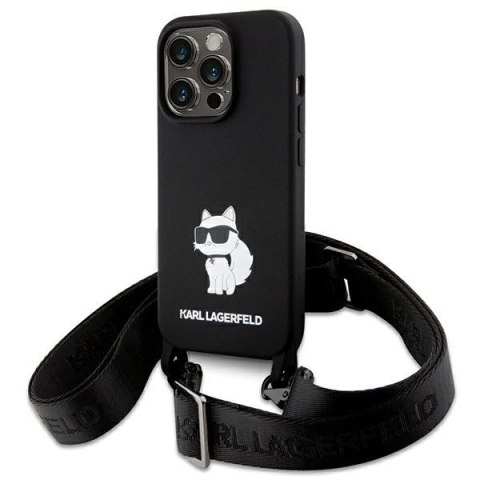 Karl Lagerfeld KLHCP15XSCBSCNK i Phone 15 Pro Max 6.7" hardcase czarny/black Crossbody Silicone Choupette