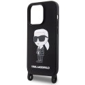 Karl Lagerfeld KLHCP15XSCBSKNK i Phone 15 Pro Max 6.7" hardcase czarny/black Crossbody Silicone Ikonik