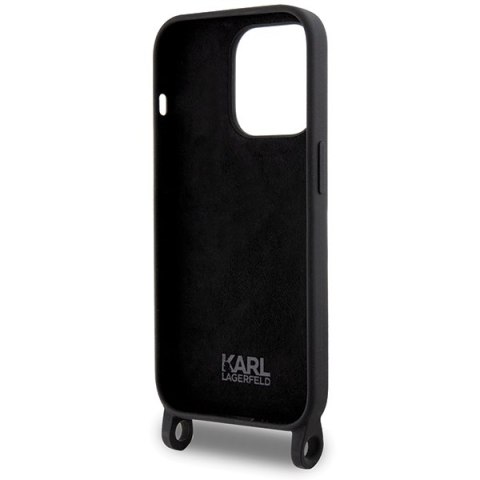 Karl Lagerfeld KLHCP15XSCBSKNK i Phone 15 Pro Max 6.7" hardcase czarny/black Crossbody Silicone Ikonik