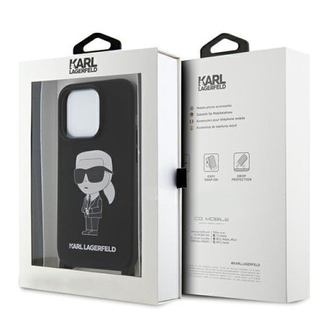 Karl Lagerfeld KLHCP15XSCBSKNK i Phone 15 Pro Max 6.7" hardcase czarny/black Crossbody Silicone Ikonik