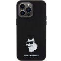 Karl Lagerfeld KLHCP15XSMHCNPK i Phone 15 Pro Max 6.7" czarny/black Silicone Choupette Metal Pin