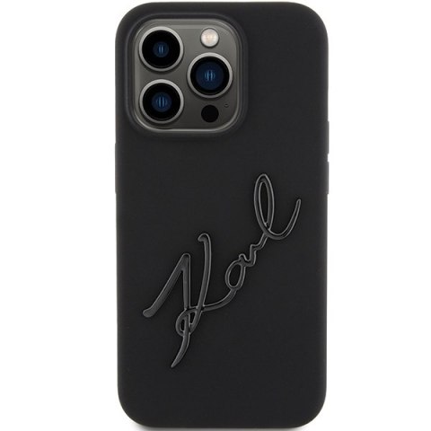 Karl Lagerfeld KLHCP15LSKSBMCK i Phone 15 Pro 6.1" czarny/black hardcase Silicone Karl Script