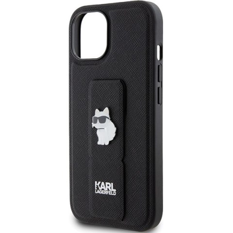 Karl Lagerfeld KLHCP15MGSACHPK i Phone 15 Plus / 14 Plus 6.7" czarny/black hardcase Gripstand Saffiano Choupette Pins