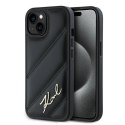 Karl Lagerfeld KLHCP15SPQDSMGK i Phone 15 / 14 / 13 6.1" czarny/black hardcase Diagonal Quilted Script