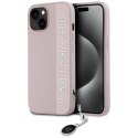 Karl Lagerfeld KLHCP15SPSAKDGCP i Phone 15 / 14 / 13 6.1" różowy/pink hardcase Saffiano Rhinestones & Charm