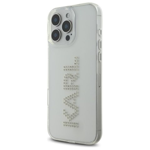 Karl Lagerfeld KLHCP16XHKLSTDCT i Phone 16 Pro Max 6.9" przezroczysty/transparent hardcase IML Rhinestones Logo
