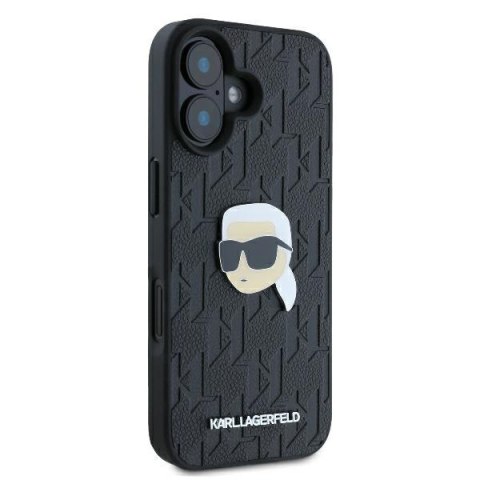 Karl Lagerfeld KLHCP16SPGKLKIPK i Phone 16 6.1" czarny/black hardcase Monogram Karl Head Pin