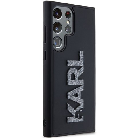Karl Lagerfeld KLHCS24L3DMBKCK S24 Ultra S928 czarny/black hardcase 3D Rubber Glitter Logo