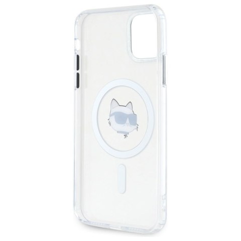 Karl Lagerfeld KLHMN61HLSCHH i Phone 11 / Xr 6.1" biały/white hardcase IML Metal Choupette Head Mag Safe