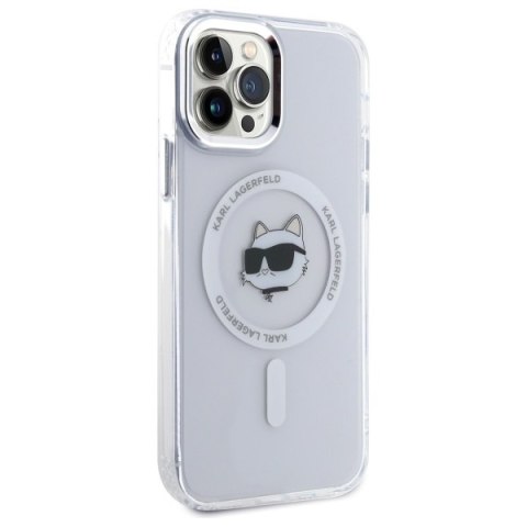 Karl Lagerfeld KLHMP12MHLSCHH i Phone 12 / 12 Pro 6.1" biały/white hardcase IML Metal Choupette Head Mag Safe